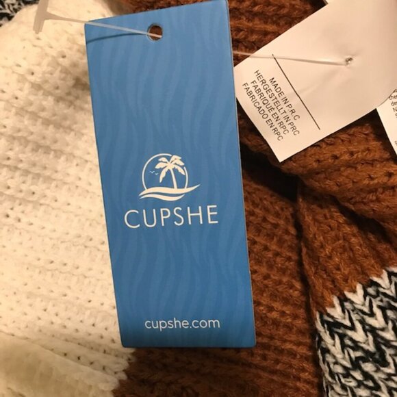 NWT Cupshe Women's Cardigan Sweater Knit Striped Sweater Long Sleeve Size Small - Picture 11 of 11